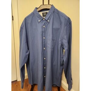 Charles Tyrwhitt Classic Fit Long Sleeve Dress Shirt Solid Blue 3XL